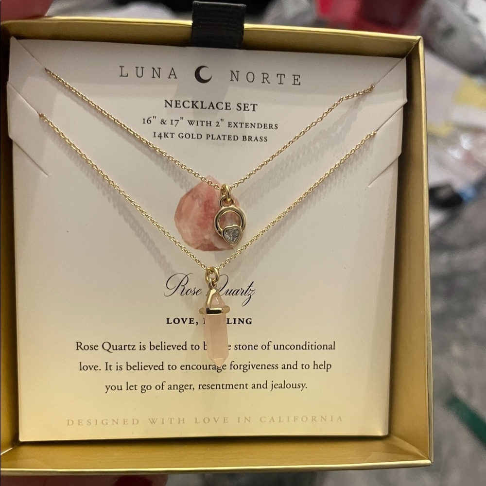 Luna Norte Double Necklace love and healing nwt